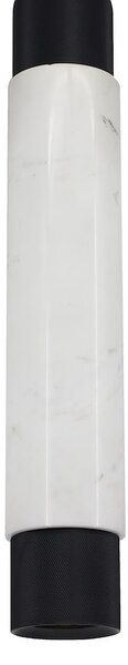 Závěsné svítidlo Marble, 1x mramorové/černé kovové stínítko, w
