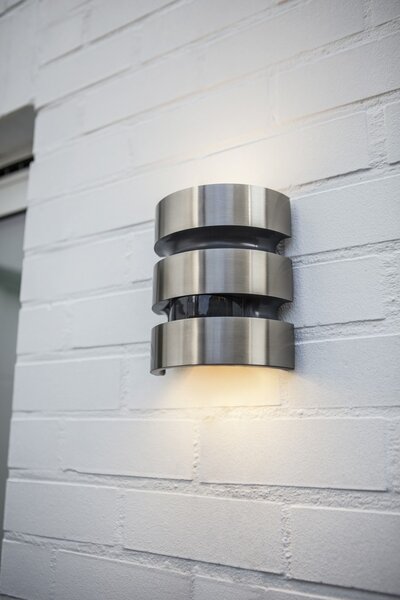Lutec 5198401001 LED venkovní nástěnná lampa se senzorem pohybu Maya 1x15W | 1000lm | 3000K | IP44 - nerezové provedení