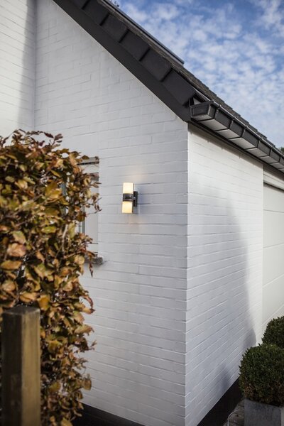 Lutec 5198102118 LED venkovní nástěnná lampa se senzorem pohybu Cyra 1x15W | 1000lm | 3000K | IP54 - s dvěma otočnými hlavami