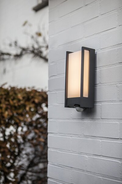 Lutec 5193002118 Qubo LED Nástěnné venkovní světlo | Teplá bílá | 13W | Šedá