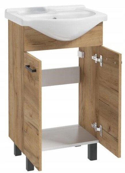 SET KOUPELNOVÁ SKŘÍŇKA UMYVADLO BATERIE SIFON 50