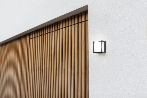 Lutec 5195401118 Qubo LED Nástěnné venkovní světlo | Teplá bílá | 8W | Šedá