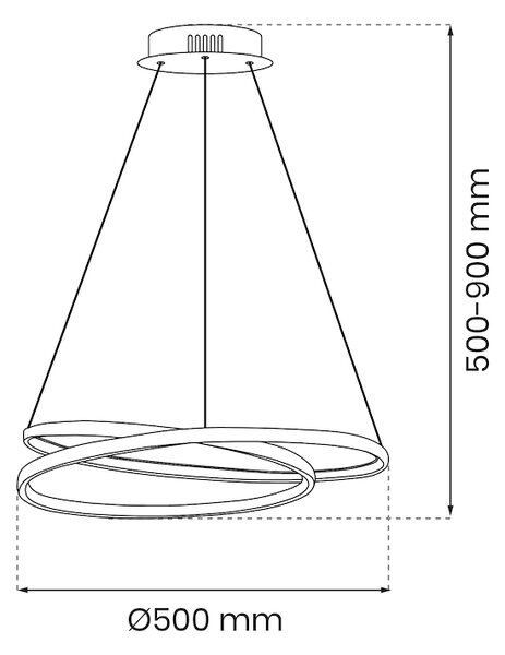 Závěsné LED svítidlo Lucero, 1x LED 48w, 4000k, g