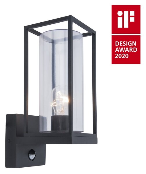 Lutec 5288802012 venkovní nástěnná lampa se senzorem pohybu Flair 1x40W | E27 | IP44