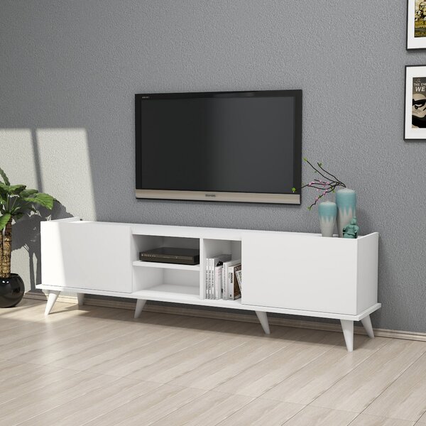 TV stolek/skříňka Emir (Bílá). Akce -23%