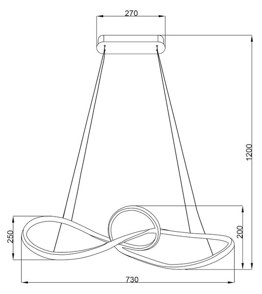Závěsné LED svítidlo Marco, 1x LED 42w, 4000k, b