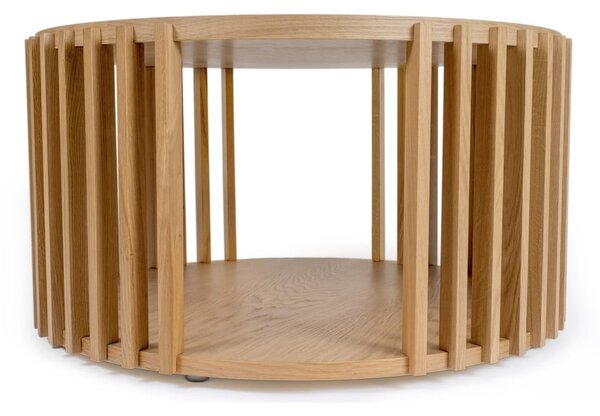 Konferenční stolek z dubového dřeva Woodman Drum, ø 83 cm