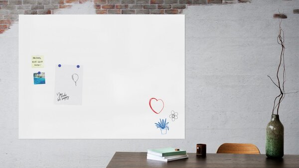 Magnetická tabule SLIMboard bezrámová smazatelná za sucha 90x60 cm,PME90x60