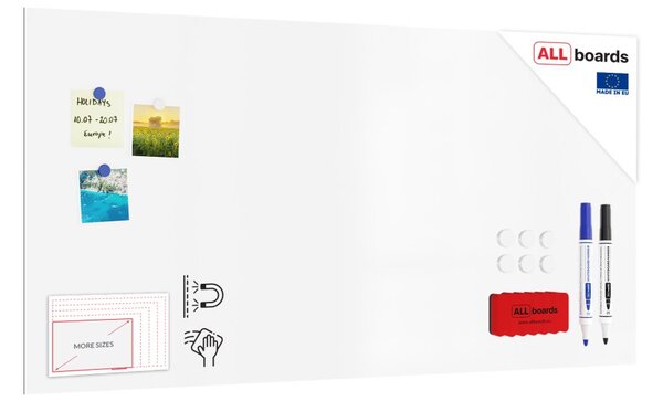 Magnetická tabule SLIMboard bezrámová smazatelná za sucha 120x60 cm,PME120x60