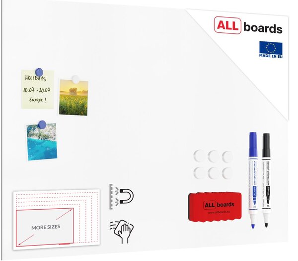 Magnetická tabule SLIMboard bezrámová smazatelná za sucha 90x60 cm,PME90x60