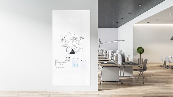 Magnetická tabule SLIMboard bezrámová smazatelná za sucha 240x120 cm, PME240x120