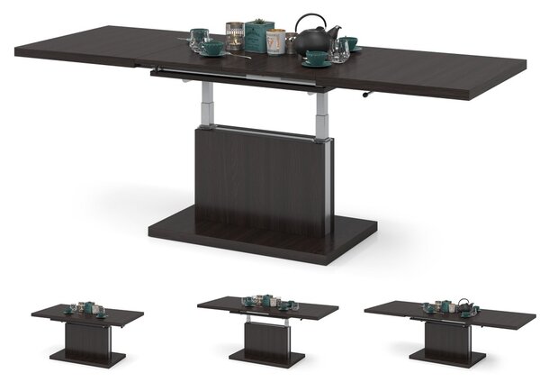 Mazzoni ASTON Wenge - MODERNÍ ROZKLÁDACÍ STOLEK SE ZVEDACÍ DESKOU
