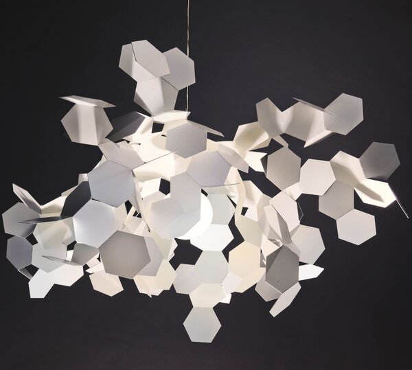 Zava Andromeda, bílé závěsné designové svítidlo, 1xE27, prům. 120cm