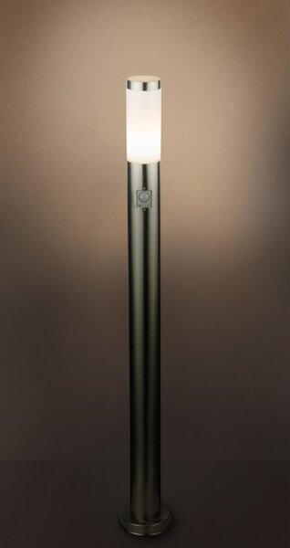 Globo 3159S zahradní sloupek s pohybovým čidlem Boston 1x60W | E27 | IP44 - nerez, opál
