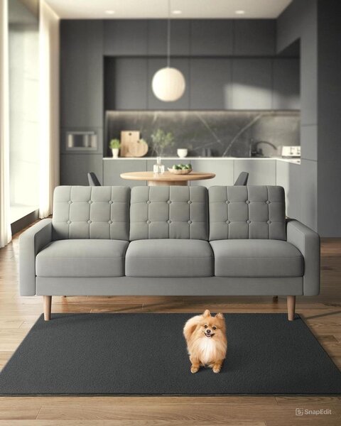 SONGMICS Protiskluzový koberec DARVIN 120 x 170 cm tmavě šedý