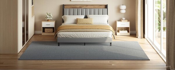 SONGMICS Protiskluzový koberec DARVIN 200 x 290 cm světle šedý
