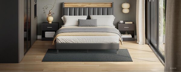 SONGMICS Protiskluzový koberec DARVIN 120 x 170 cm tmavě šedý