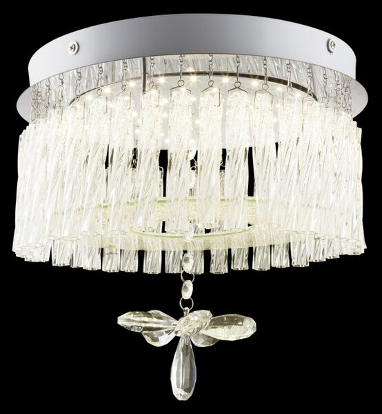 Globo 68397-12 LED přisazené stropní svítidlo Mathilda 1x12W | 840lm | 4000K - chrom, průhledný křišťál