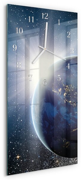 Skleněné hodiny vertikální Země Wellall zsppb-30x60-00086820