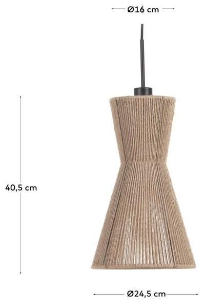 Přírodní jutové stínidlo Kave Home Crista 24,5 cm