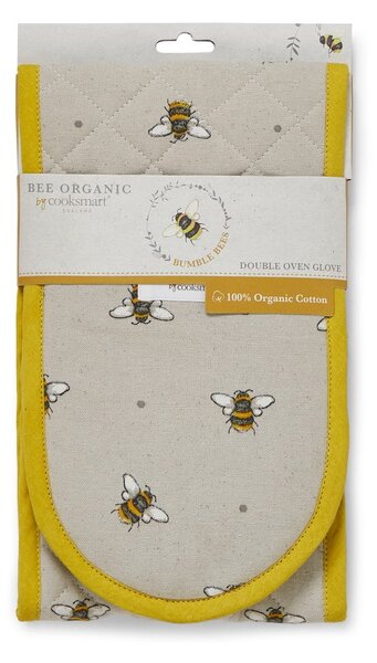 Béžovo-žlutá bavlněná dvojitá chňapka Cooksmart ® Bumble Bees