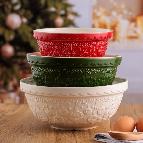 Vánoční mísa na těsto Christmas 21 cm 1,1 l červená – Mason Cash