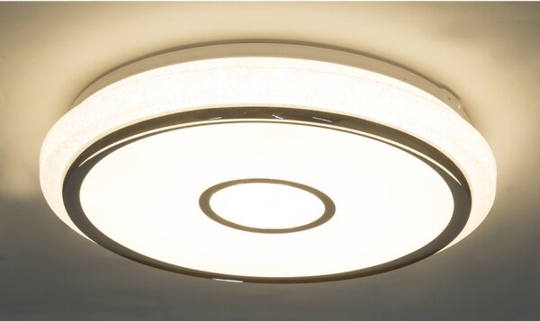 Globo 48389-40 LED stropní svítidlo Dani 1x40W | 3100lm | 3000K-6500K - stmívatelné, fixace barev, dálkový ovladač. chrom, bílá