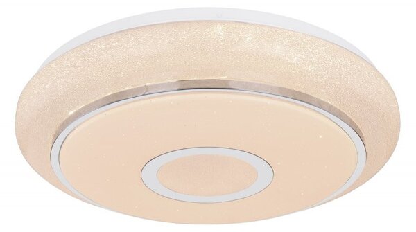 Globo 48389-40 LED stropní svítidlo Dani 1x40W | 3100lm | 3000K-6500K - stmívatelné, fixace barev, dálkový ovladač. chrom, bílá