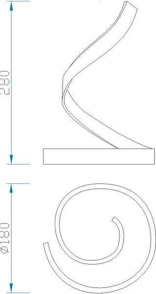 Mantra 5366 Nur Forja, moderní stolní lampička 15W LED 2800K, hnědá, výška 28cm