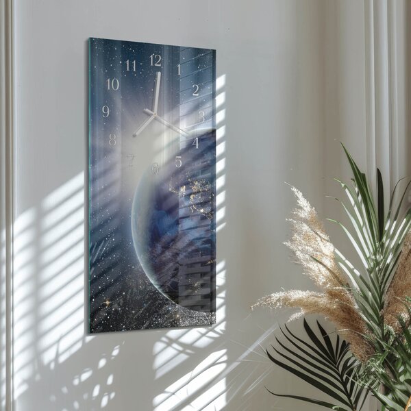 Skleněné hodiny vertikální Země Wellall zsppb-30x60-00086820
