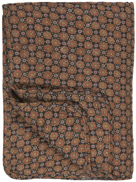 Prošívaný přehoz Rustic Brown Colours 130 x 180 cm