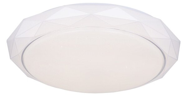 Globo 48304CCT LED stropní svítidlo Andi 1x48W | 350-3360lm | 3000K-6500K - stmívatelné, dálkový ovladač, fixace barev, paměťová funkce, noční osvětlení, bílá