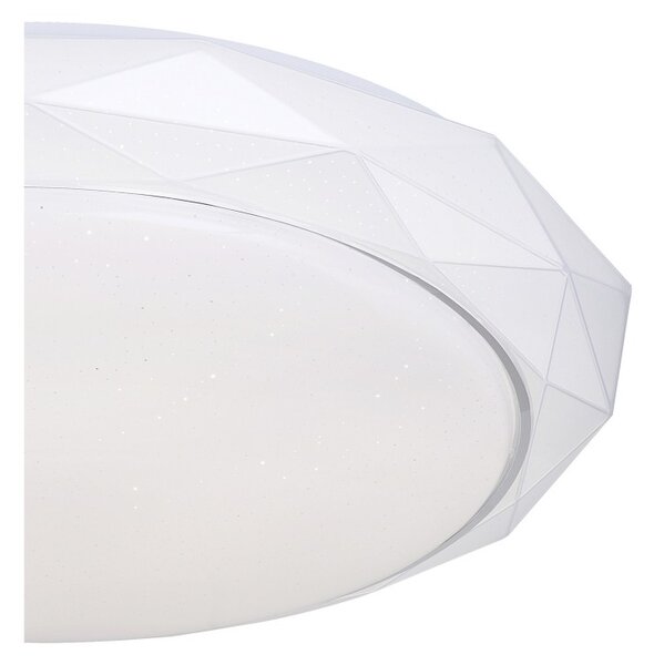 Globo 48304CCT LED stropní svítidlo Andi 1x48W | 350-3360lm | 3000K-6500K - stmívatelné, dálkový ovladač, fixace barev, paměťová funkce, noční osvětlení, bílá