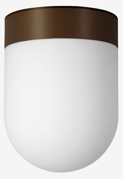 Lucis BS14.11.R14.73 Retro, stropní svítidlo v kombinaci bílého skla a bronzové montury, 1x60W E27, prům. 14cm