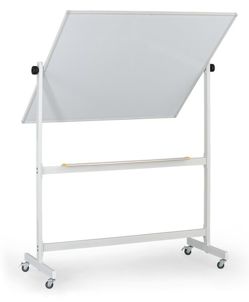 Mobilní otočná magnetická tabule, lakovaný povrch, 1200 x 1200 mm