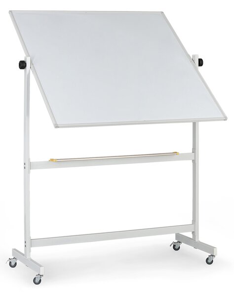Mobilní otočná magnetická tabule, lakovaný povrch, 1200 x 1200 mm