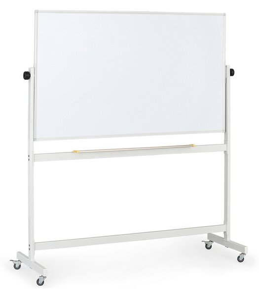 Mobilní otočná magnetická tabule, lakovaný povrch, 1500 x 900 mm
