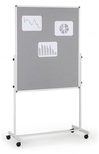 Mobilní tabule, flipchart, kombinovaný povrch, 1200 x 1000 mm