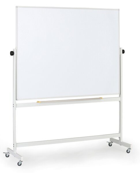 Mobilní otočná magnetická tabule, lakovaný povrch, 1500 x 1200 mm