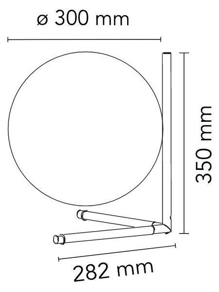Flos F3154044 IC Lights T3 10 Anniversary, designová lampa se stmívačem, 1x205W E27, 24K zlato, Ø 45cm, výška 52,4cm