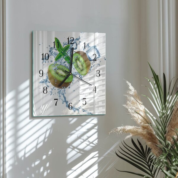 Skleněné hodiny na stěnu Kiwi zskc-30x30-00183542