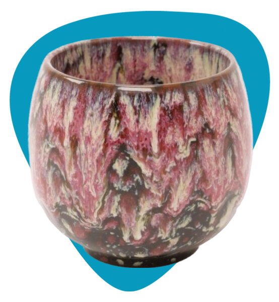 Penerini coffee Egg - Keramický šálek Dragon Pink