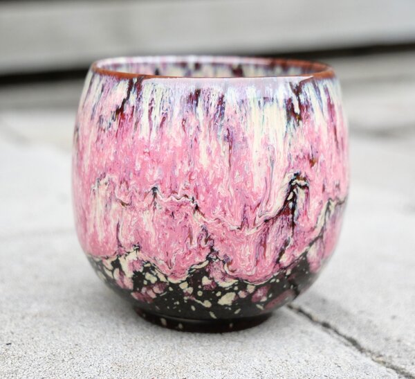 Penerini coffee Egg - Keramický šálek Dragon Pink