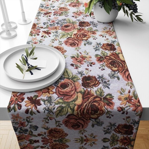 Ervi gobelinový běhoun na stůl růže gold plus- cream