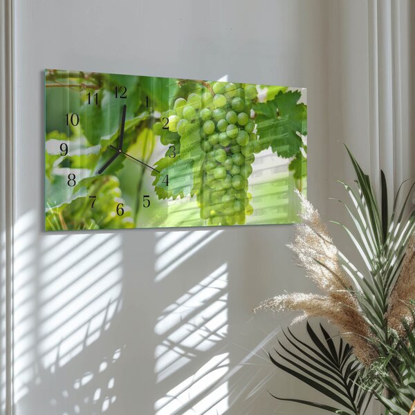 Skleněné hodiny horizontální Hrozny zsppc-60x30-00295343