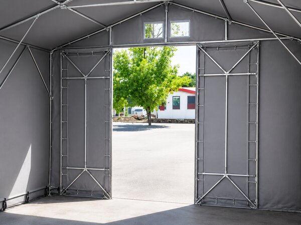 Mobilní skladová hala 8x12 m - šedá barva Šedá