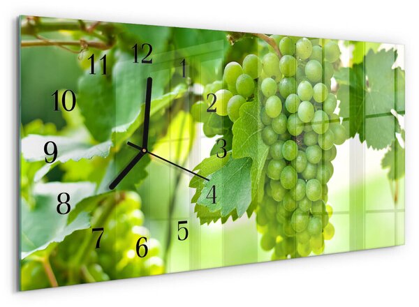 Skleněné hodiny horizontální Hrozny zsppc-60x30-00295343