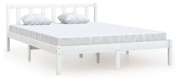 VidaXL Rám postele bílý masivní borové dřevo 160 x 200 cm bílá