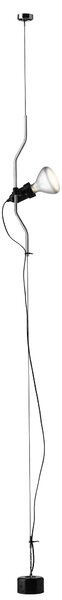 Flos F5400058 Parentesi, niklové svítidlo mezi podlahu a strop s vypínačem, 1x150W E27, max. 400cm