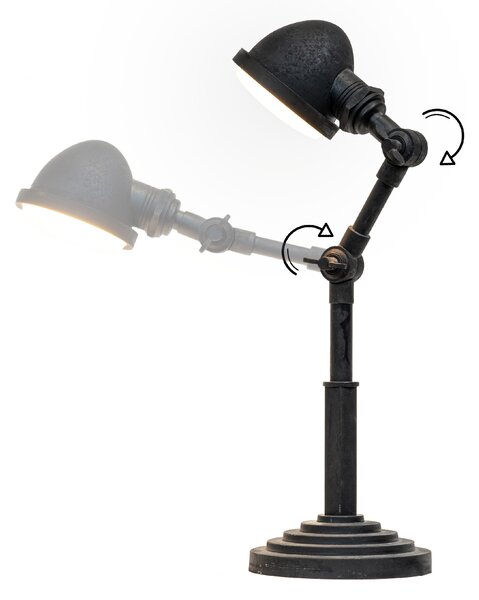Industriální stolní lampa ANAKIN Barva: stříbrná